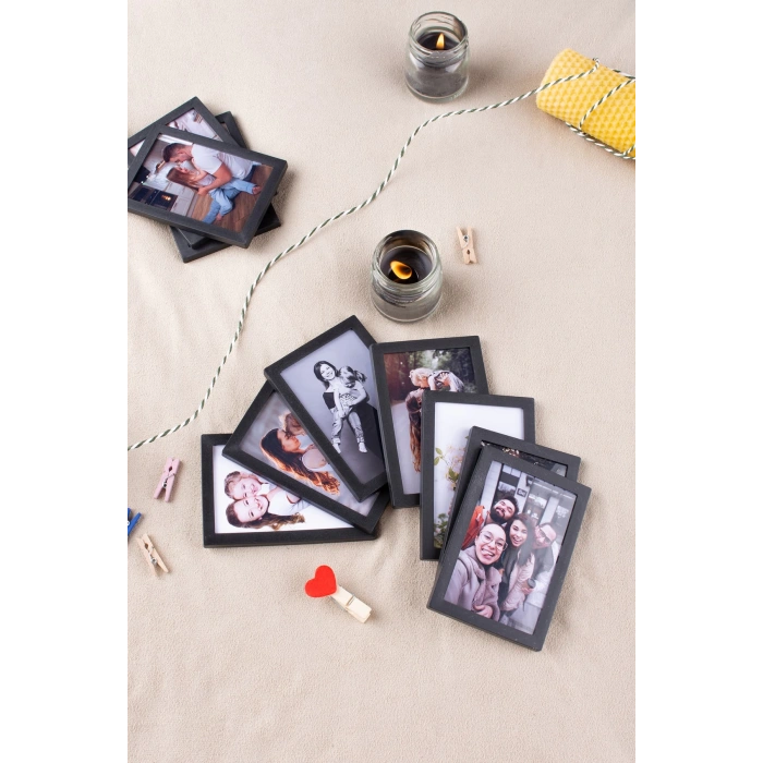Siyah Çerçeveli Magnet 6x9cm - 36 Adet