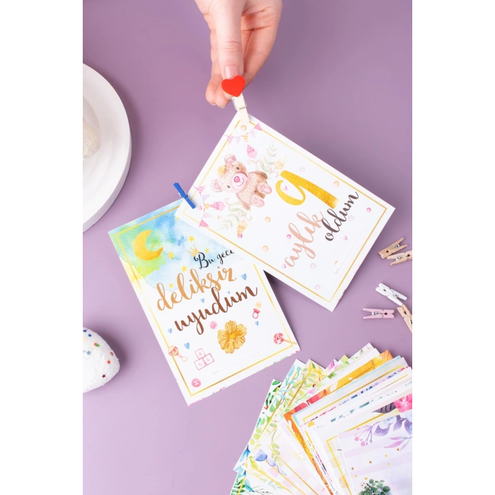 Gold Temalı Anı Kartı 36 Adet