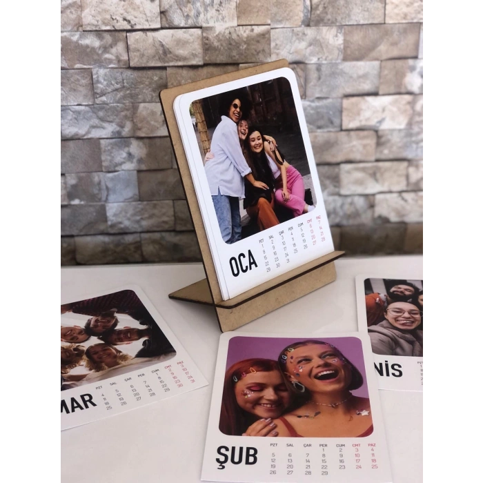 Masa Takvimi - Ahsap Standlı