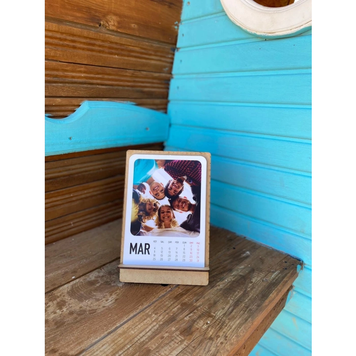 Masa Takvimi - Ahsap Standlı