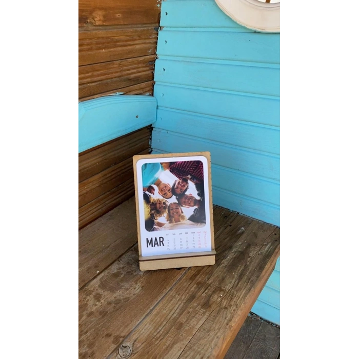 Masa Takvimi - Ahsap Standlı