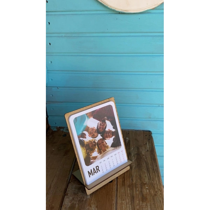 Masa Takvimi - Ahsap Standlı