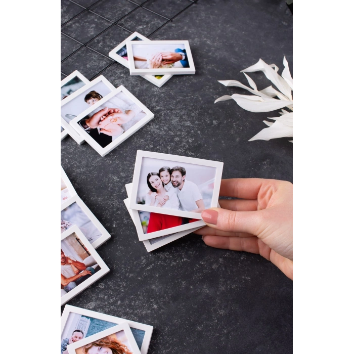Beyaz Çerçeveli Magnet 5x7 cm - 24 Adet