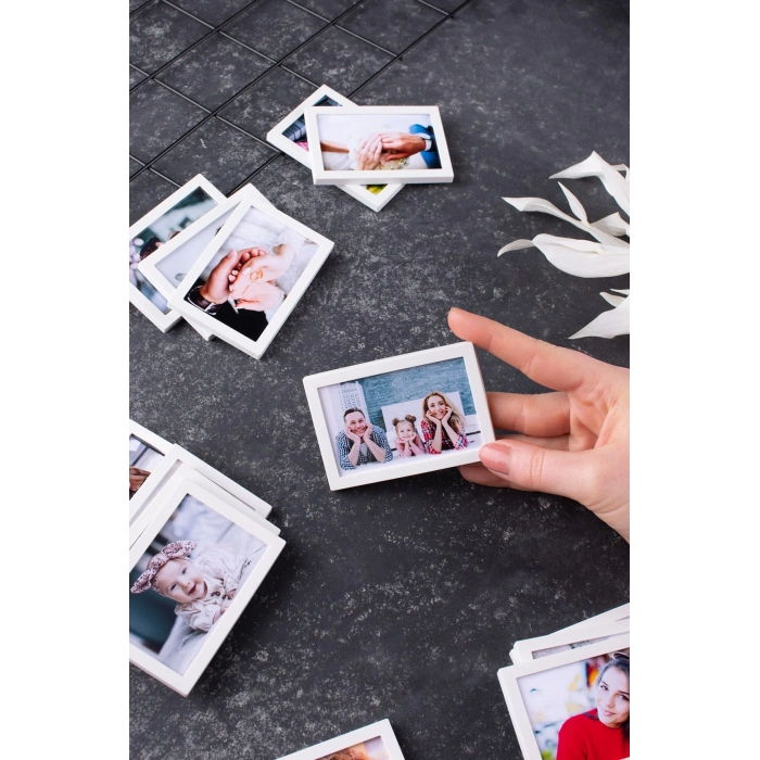 Beyaz Çerçeveli Magnet 5x7 cm - 36 Adet