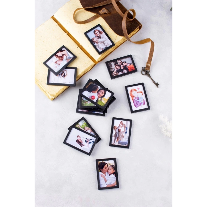 Siyah Çerçeveli Magnet 5x7 cm - 36 Adet