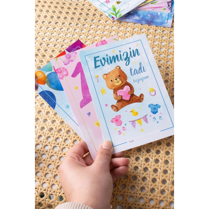 Water Color Anı Kartı 36 Adet