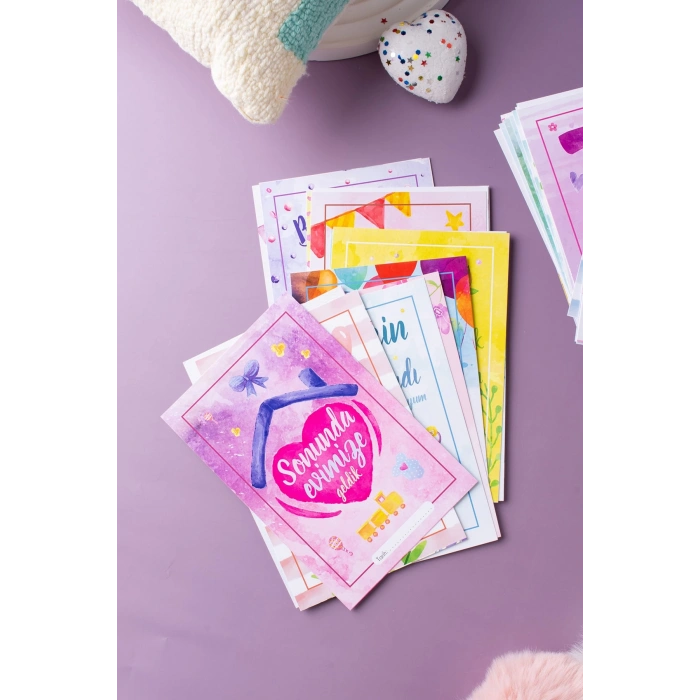 Water Color Anı Kartı 36 Adet