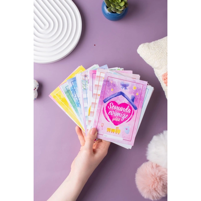 Water Color Anı Kartı 36 Adet