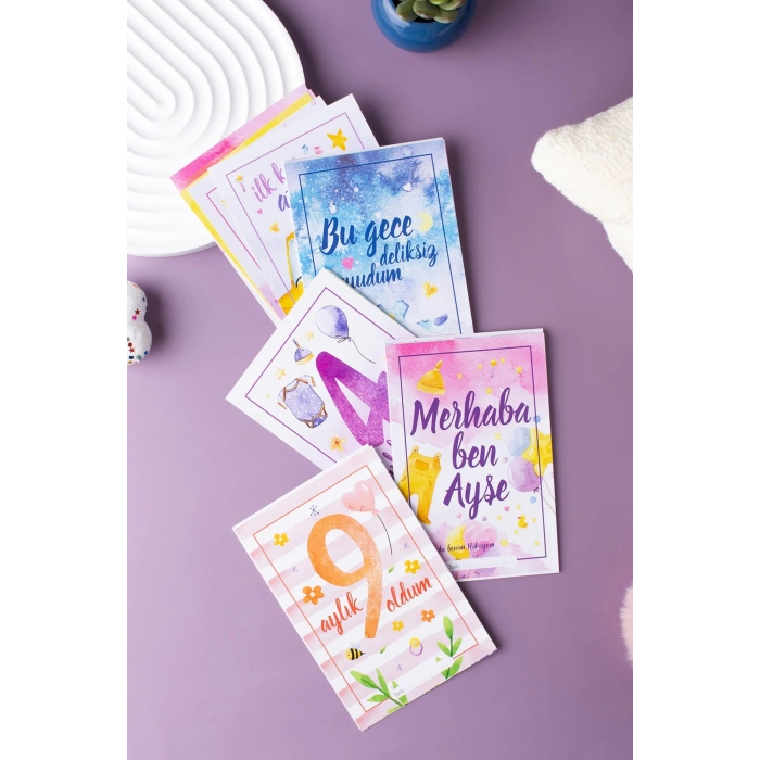 Water Color Anı Kartı 36 Adet