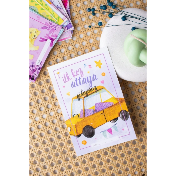 Water Color Anı Kartı 36 Adet