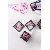 Siyah Çerçeveli Magnet 5x5cm - 16 Adet