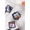 Siyah Çerçeveli Magnet 5x5cm - 16 Adet