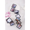 Siyah Çerçeveli Magnet 5x5cm - 48 Adet