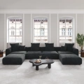 U Şekilli Modüler Koltuk – Nova Serisi - Siyah