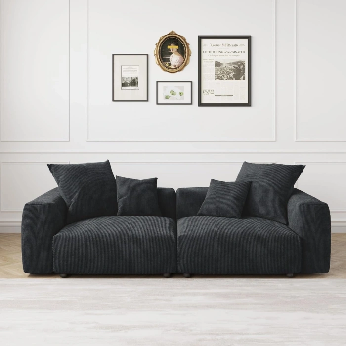 2’li Modüler Koltuk – Nova Serisi - Siyah