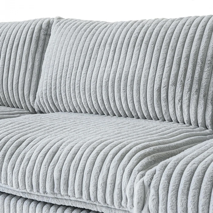 2’li Modüler Koltuk & Puf – Sirius Serisi - Gri