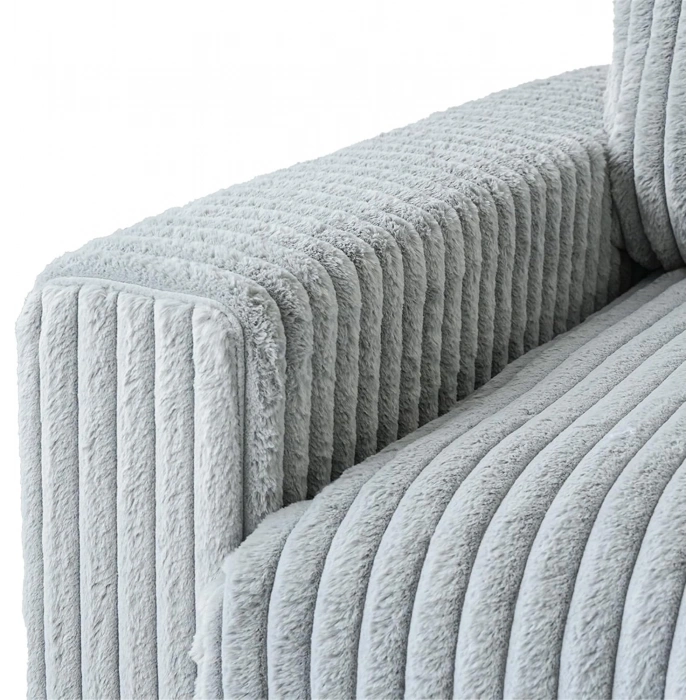 2’li Modüler Koltuk & Puf – Sirius Serisi - Gri