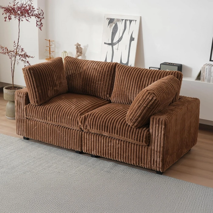 2’li Modüler Koltuk – Sirius Serisi - Kahverengi