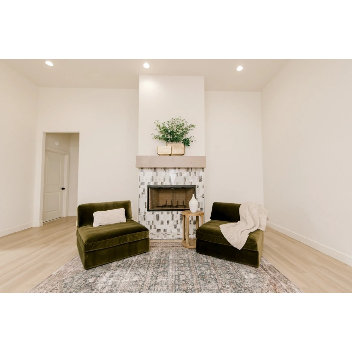 U Şekilli Modüler Koltuk & Puf – Bellami Serisi - Acı Kahve Kadife Kumaş- 380x190