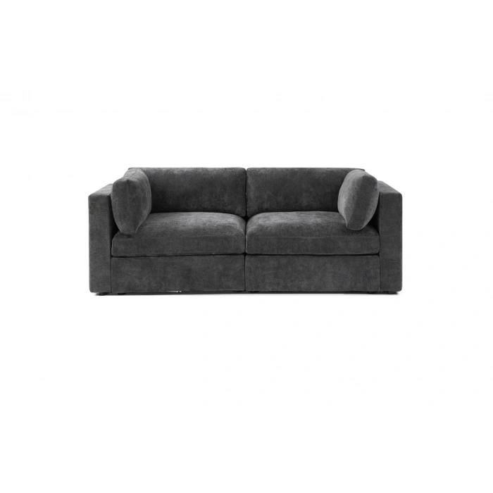 2li Modüler Koltuk  – Bellami Serisi - Antrasit Şönil Kumaş- 190x95