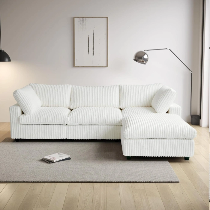 L Şekilli Modüler Koltuk – Sirius Serisi - Beyaz