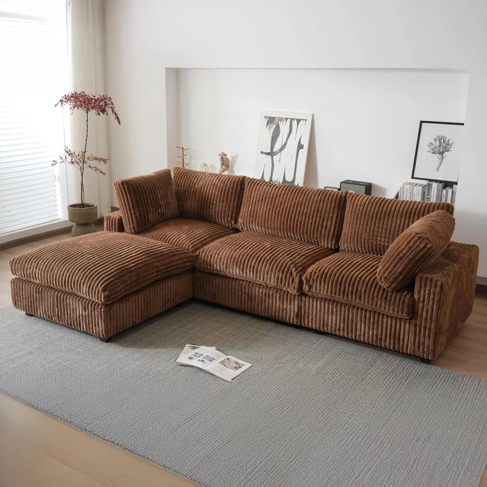 L Şekilli Modüler Koltuk – Sirius Serisi - Kahverengi