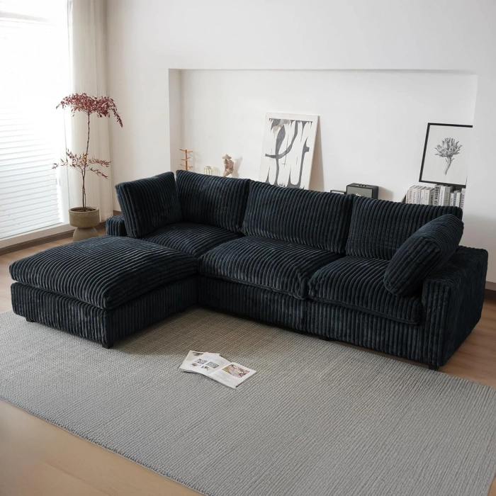 L Şekilli Modüler Koltuk – Sirius Serisi - Siyah