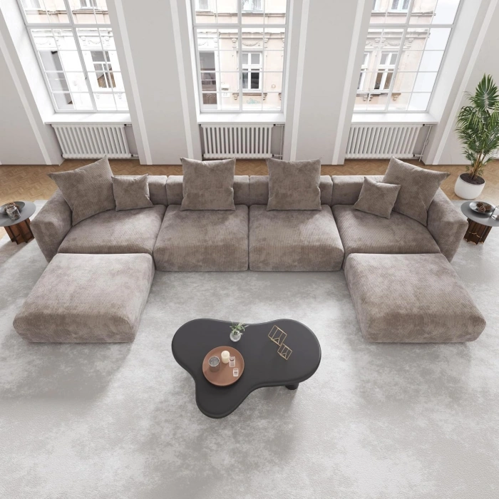 U Şekilli Modüler Koltuk – Nova Serisi - Vizon