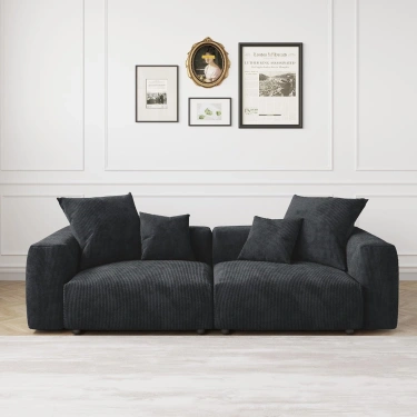 2’li Modüler Koltuk – Nova Serisi - Siyah