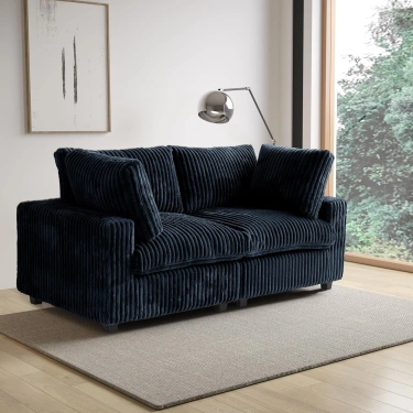 2’li Modüler Koltuk – Sirius Serisi - Siyah