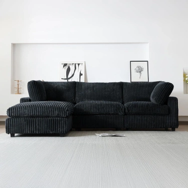 L Şekilli Modüler Koltuk – Sirius Serisi - Siyah