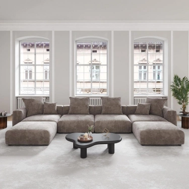 U Şekilli Modüler Koltuk – Nova Serisi - Vizon