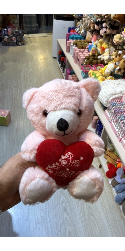 Kalplı ayıcık pembe