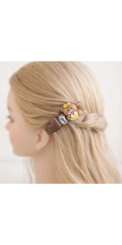 Sevimli Kalpli Ayıcık Figürlü 5li Toka Seti