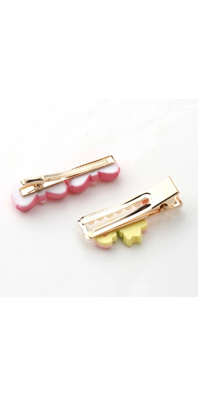 Pembe Renkli Çıtçıt 5li Toka Seti