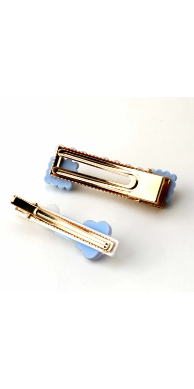 Mavi Tonlu Kız Çocuk 5li Toka Seti