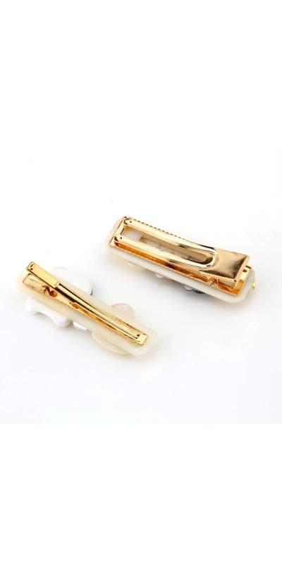 Krem Tonlu Kız Çocuk 5li Toka Seti