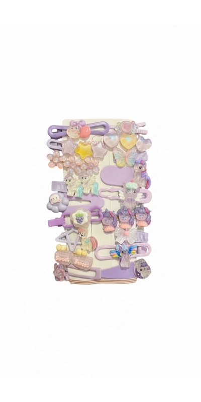 Çoklu Karışık Toka Seti Mor