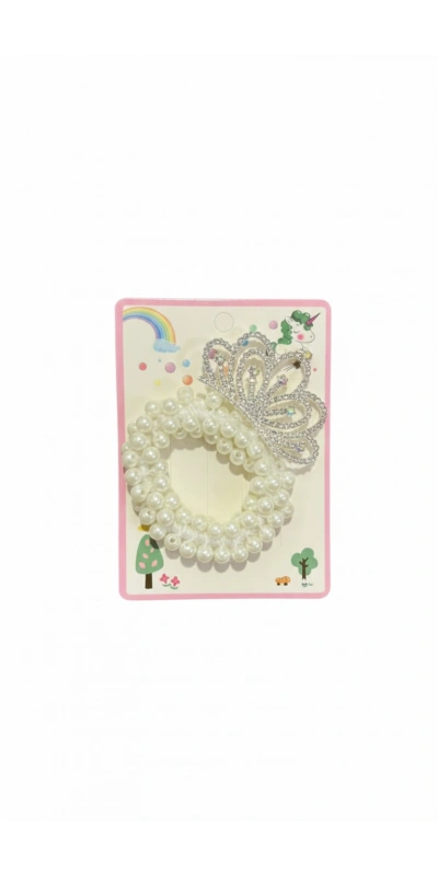 İncili Çıtçıtlı Saç Tokası