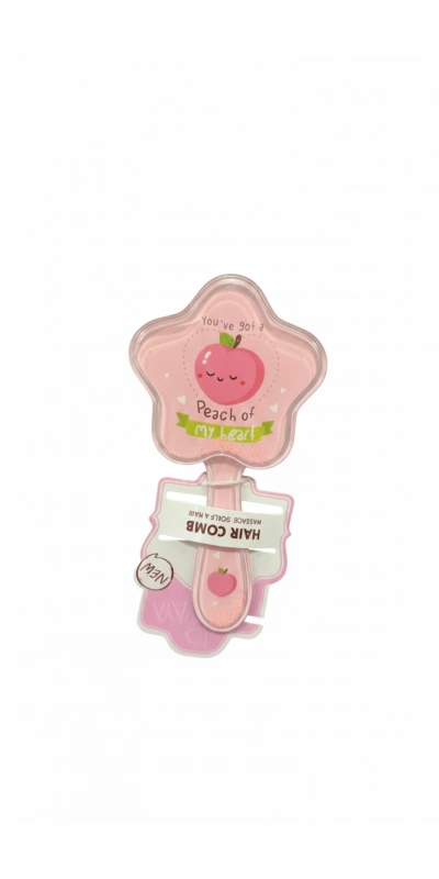 Şeftali Figürlü Yıldız Şeklinde Tarak