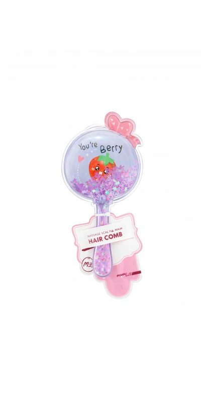 Çilek Figürlü Mavi Süslü Tarak