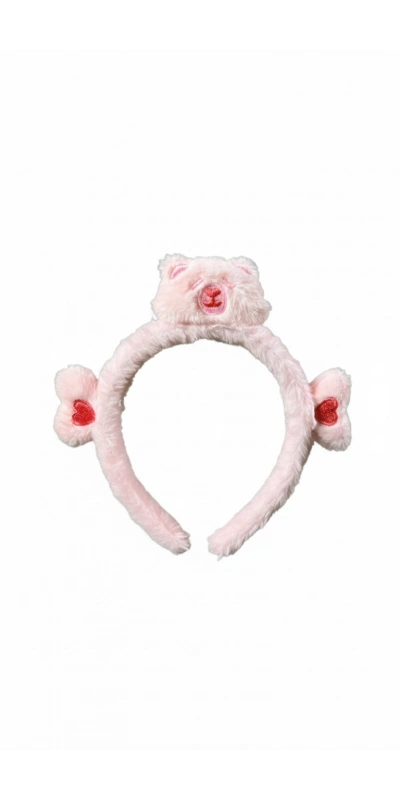 Ayıcıklı Pembe Peluş Taç