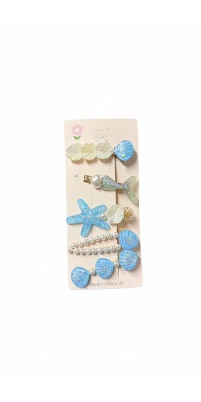 Mavi Renk Deniz Ürünleri Toka Seti