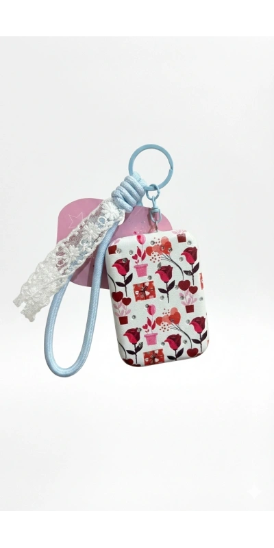 Gül Desenli Cep Aynası