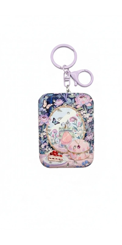 Dekoratif Ayna Desenli Cep Aynası