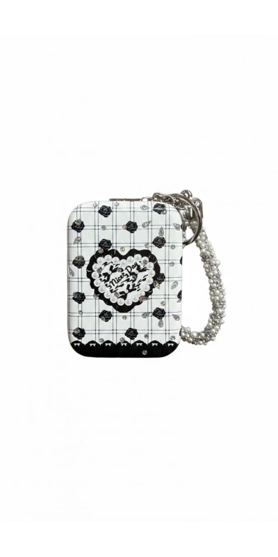 Nice Day Yazılı Kalpli Güllü Cep Aynası