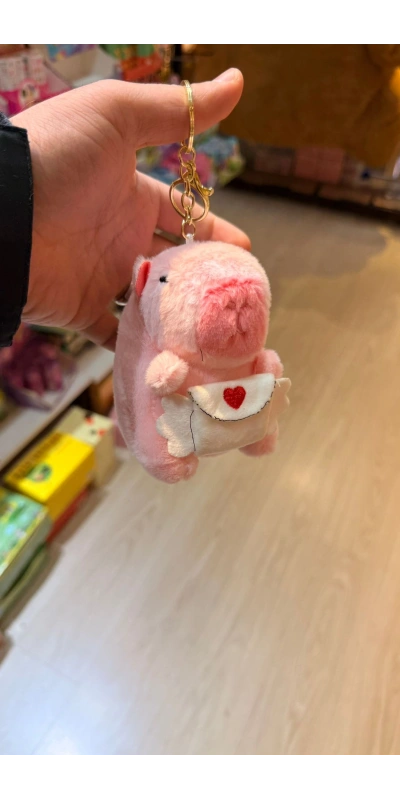 Pembe Cappypara Mektupsu Taşıyor Beyaz