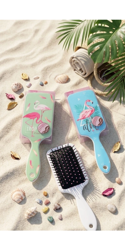 Tropikal Flamingo Serisi Saç Tarağı
