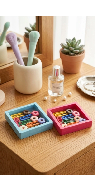 Papatya Figürlü Kutulu Toka Seti