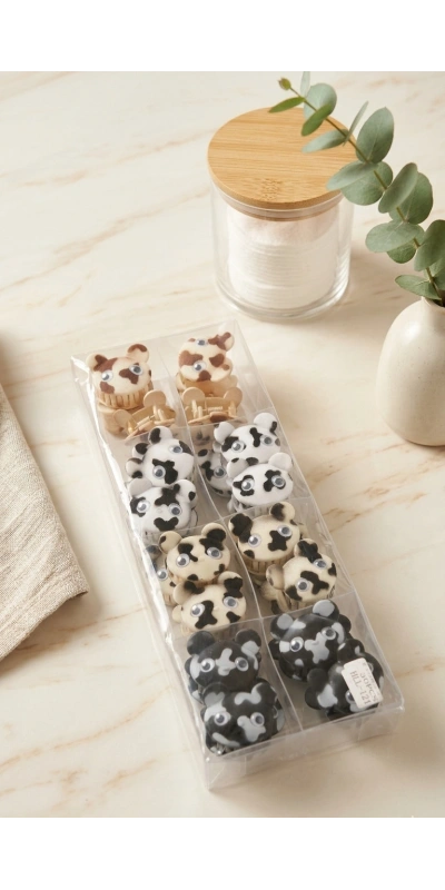 Panda ve İnek Desenli Toka